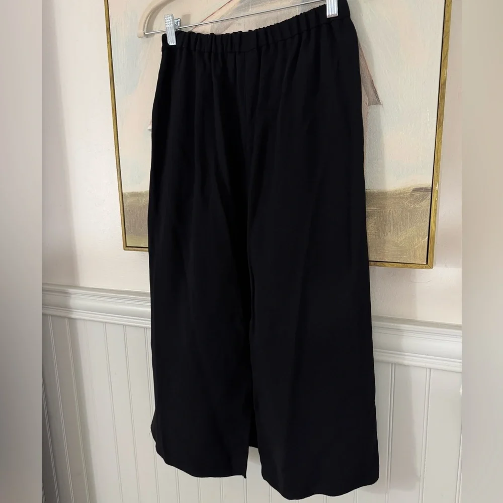 FORTE_FORTE Italy Black Split Side Midi Skirt Size 3